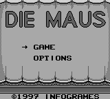 Maus, Die (Europe) (En,Fr,De,Es) Title Screen